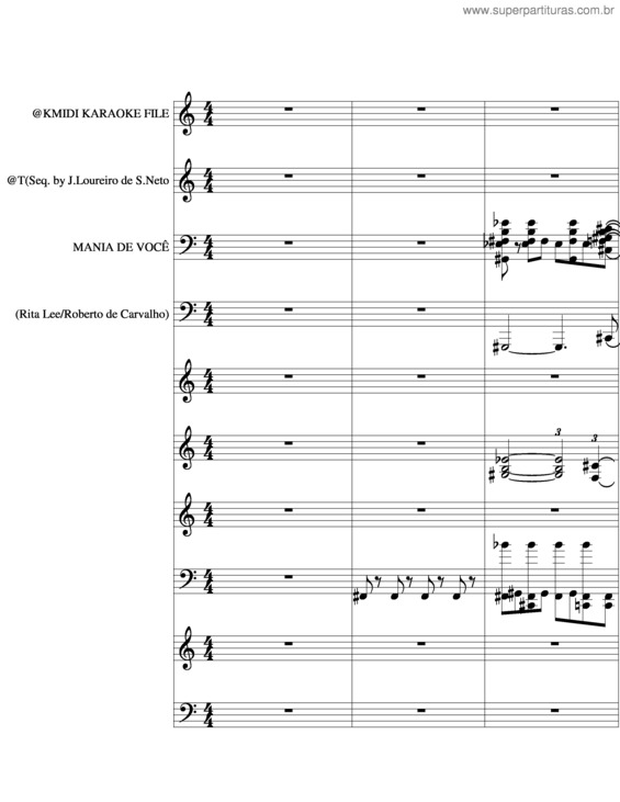 Partitura da música Mania De Você v.3