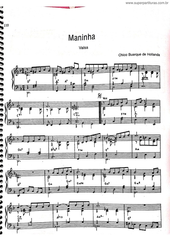 Partitura da música Maninha v.3