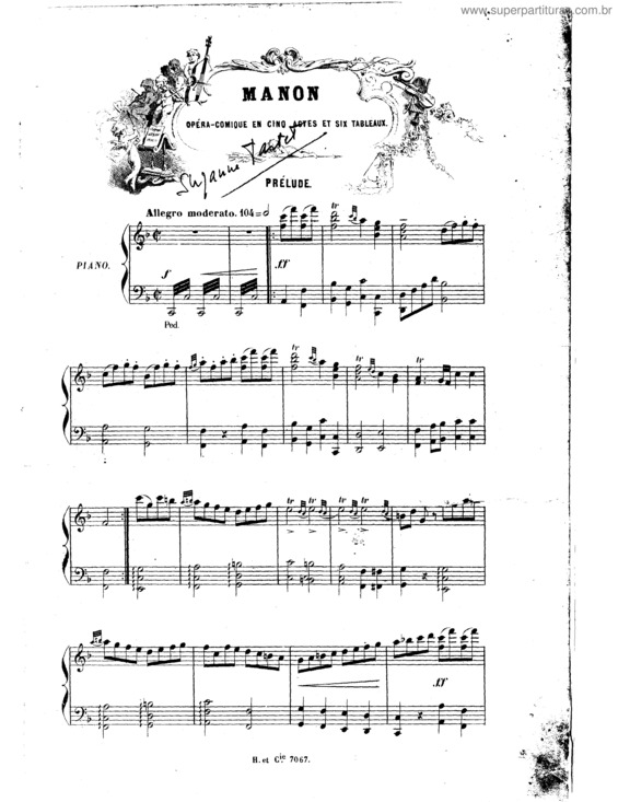 Partitura da música Manon v.2