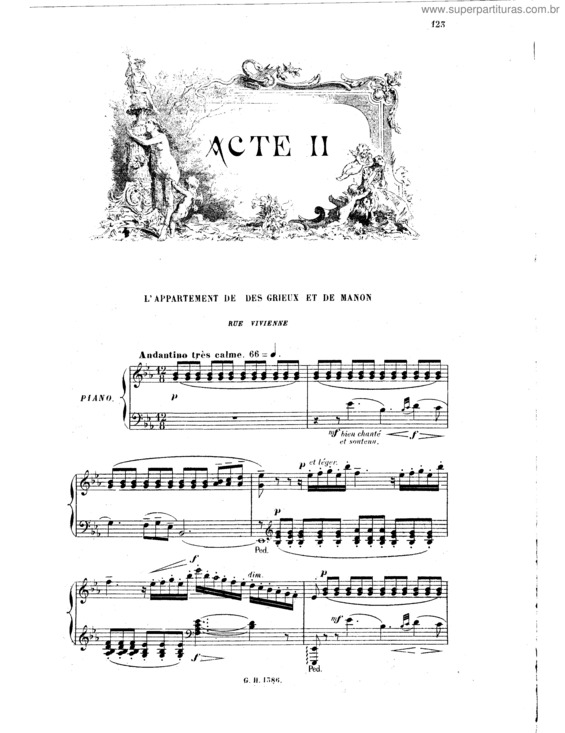 Partitura da música Manon v.3