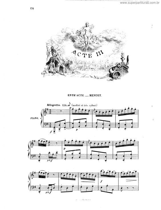 Partitura da música Manon