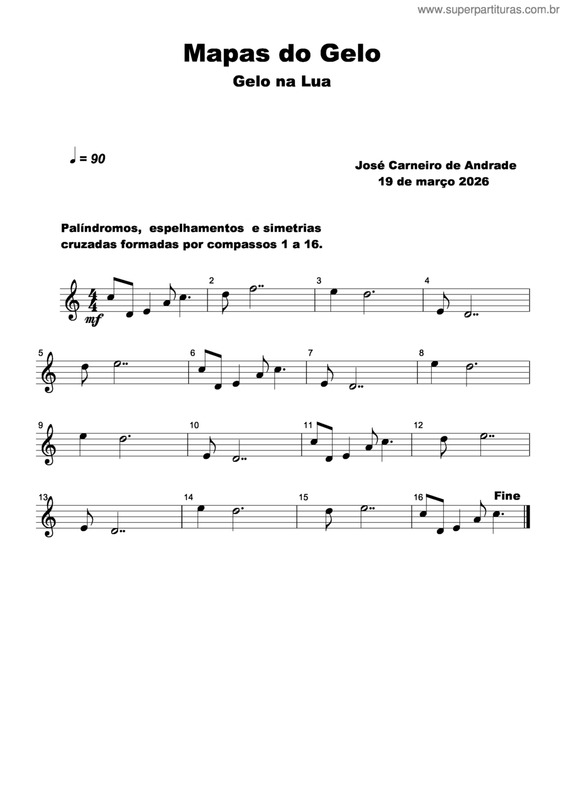 Partitura da música Mapas De Gelo