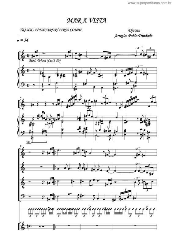 Partitura da música Mar A Vista