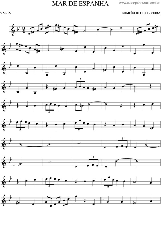 Partitura da música Mar De Espanha v.3