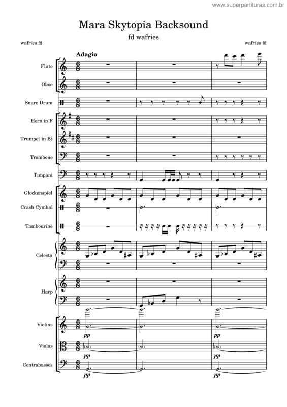 Partitura da música Mara Skytopia Fantasy Theme – Wafries