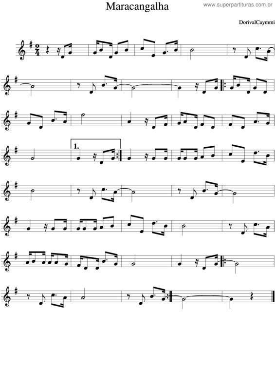 Partitura da música Maracangalha v.2