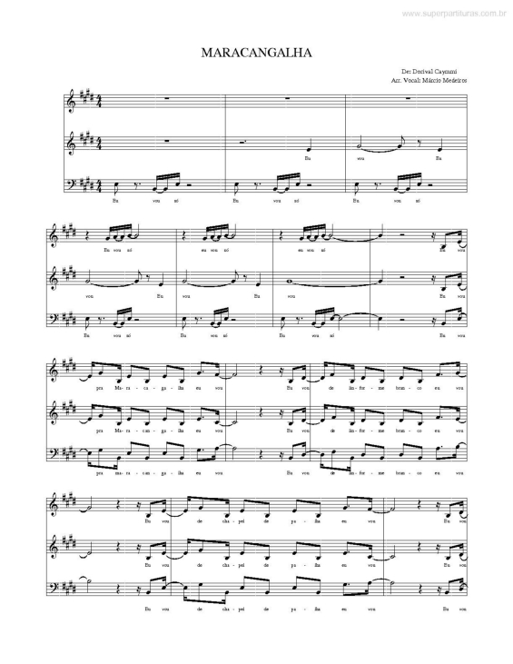 Partitura da música Maracangalha