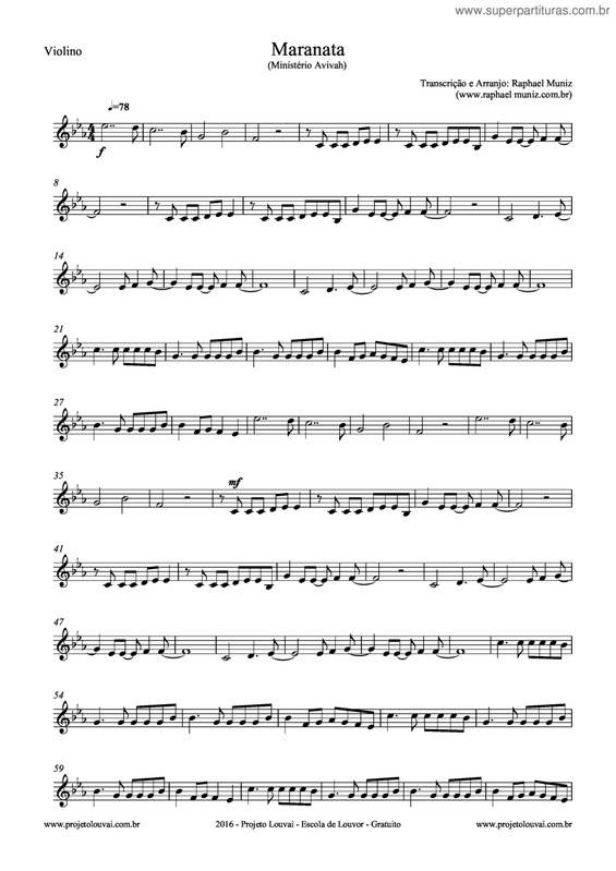 Partitura da música Maranata v.4