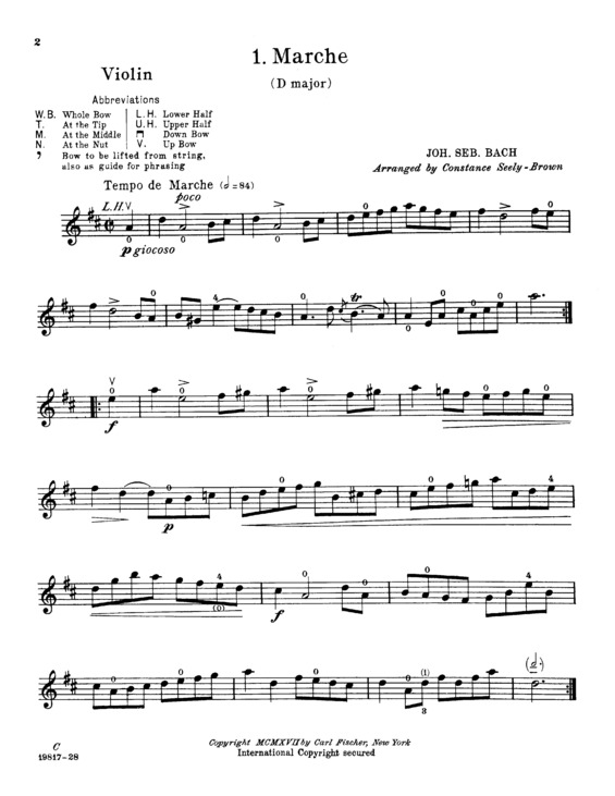 Partitura da música March v.2