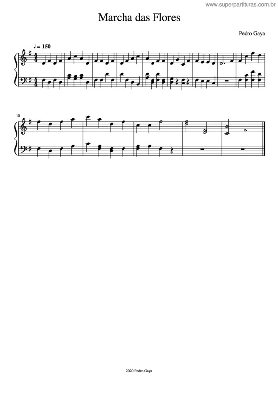 Partitura da música Marcha Das Flores