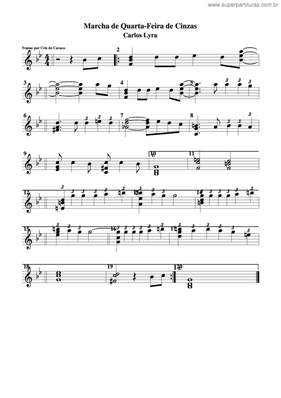 Partitura da música Marcha De Quarta-Feira De Cinzas v.2
