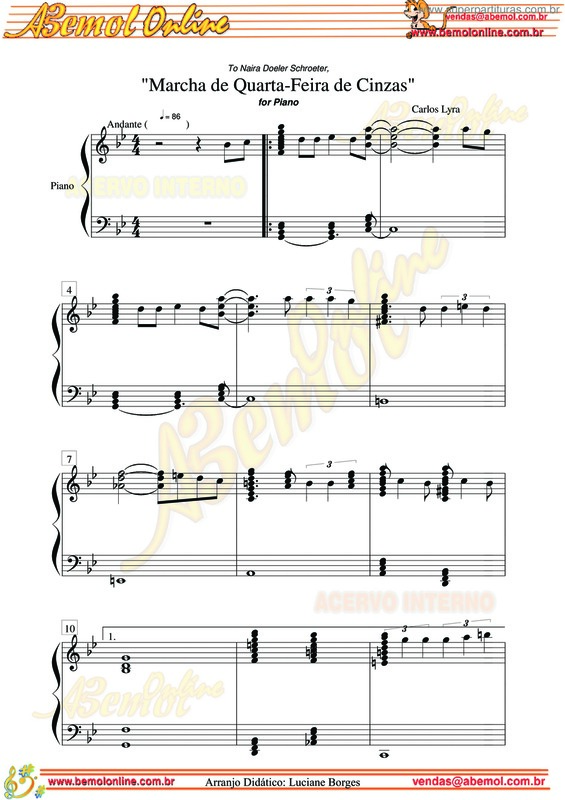 Partitura da música Marcha De Quarta-Feira De Cinzas v.3