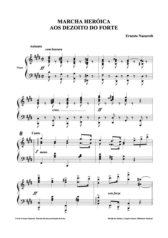 Partitura da música Marcha Heróica v.2