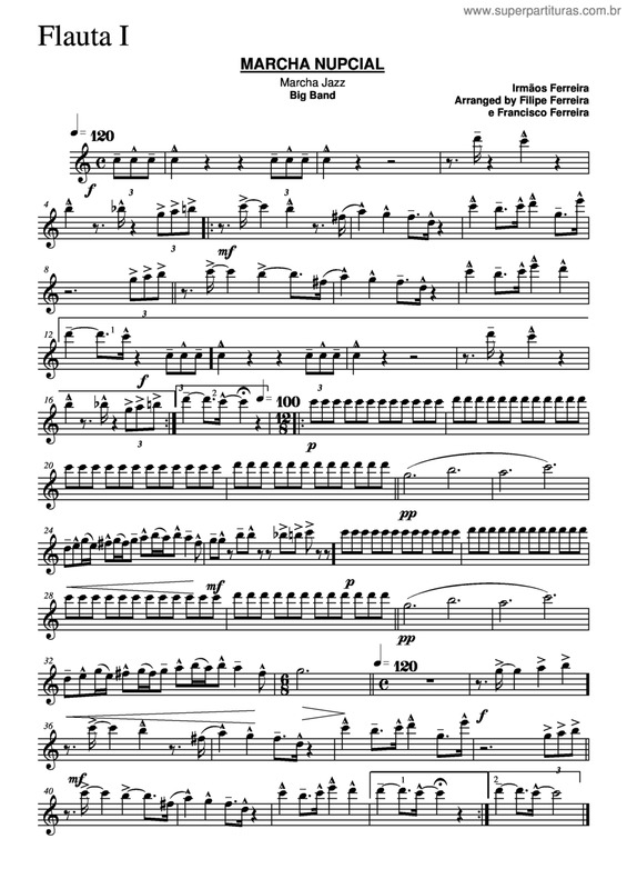 Partitura da música Marcha Nupcial v.10