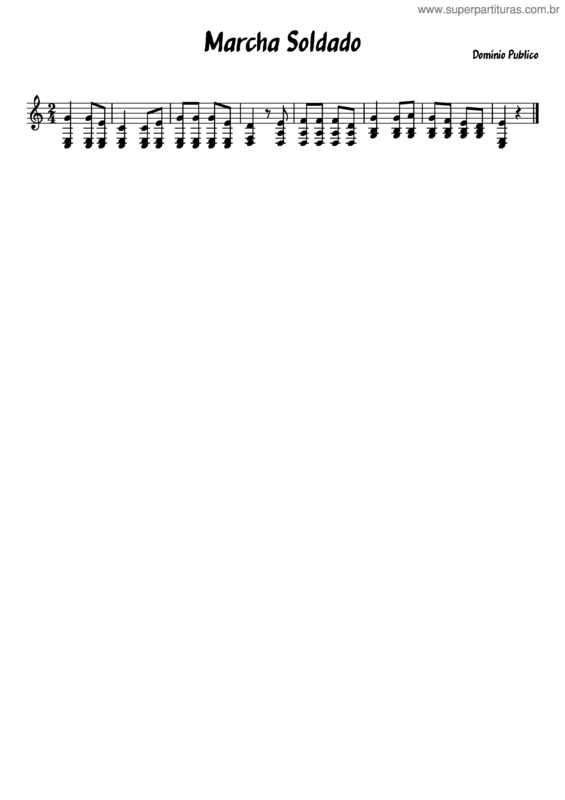 Partitura da música Marcha Soldado v.10