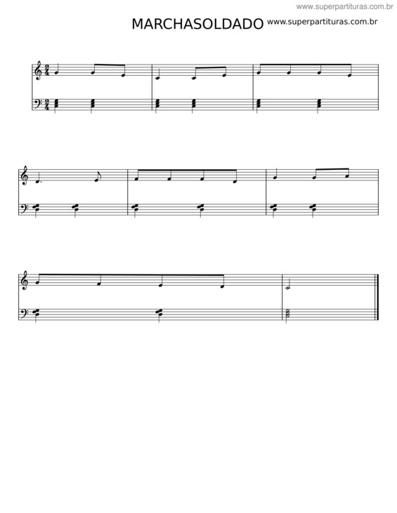 Partitura da música Marcha Soldado v.11