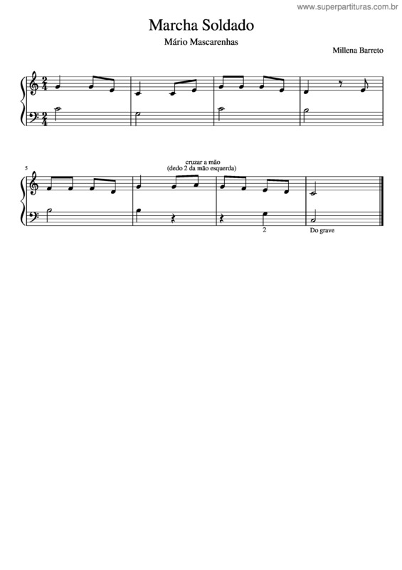 Partitura da música Marcha Soldado v.8