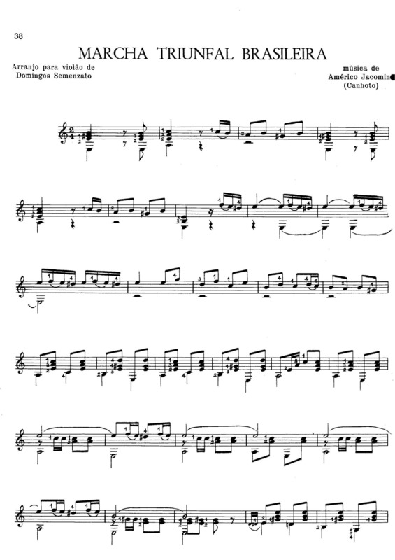 Partitura da música Marcha Triunfal Brasileira v.2