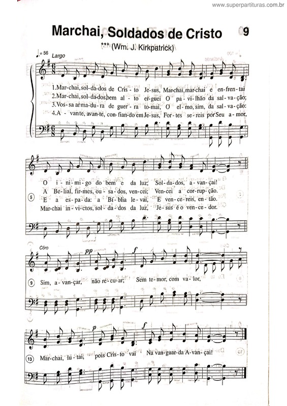Partitura da música Marchai,  Soldados De Cristo