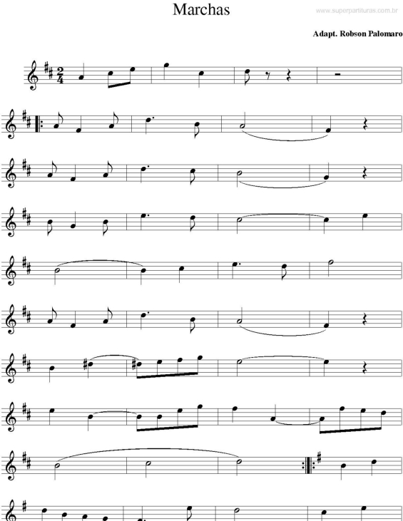 Partitura da música Marchas