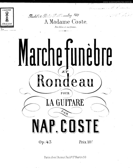 Partitura da música Marche Funèbre et Rondeau
