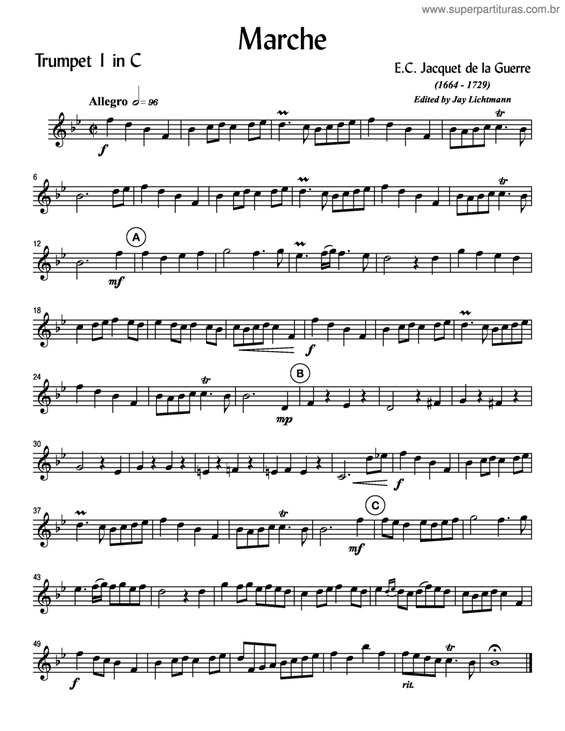 Partitura da música Marche