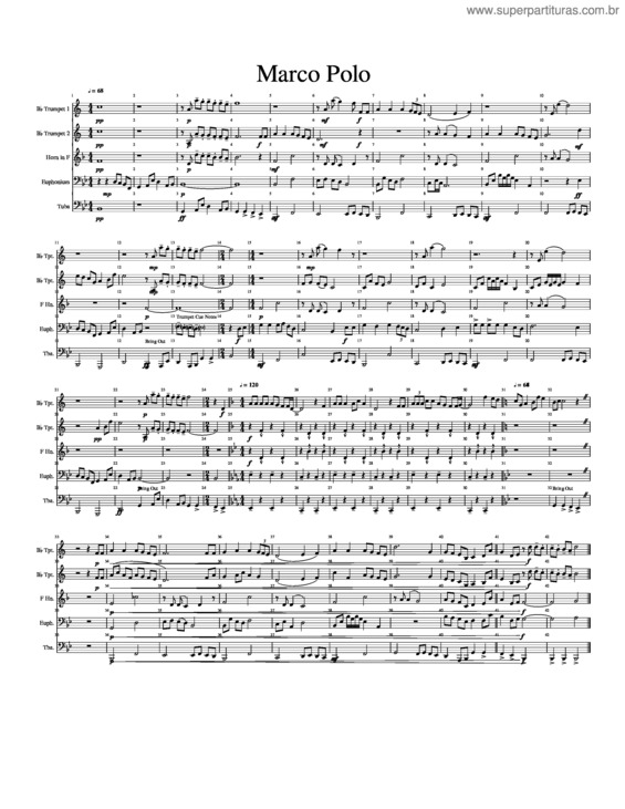 Partitura da música Marco Polo