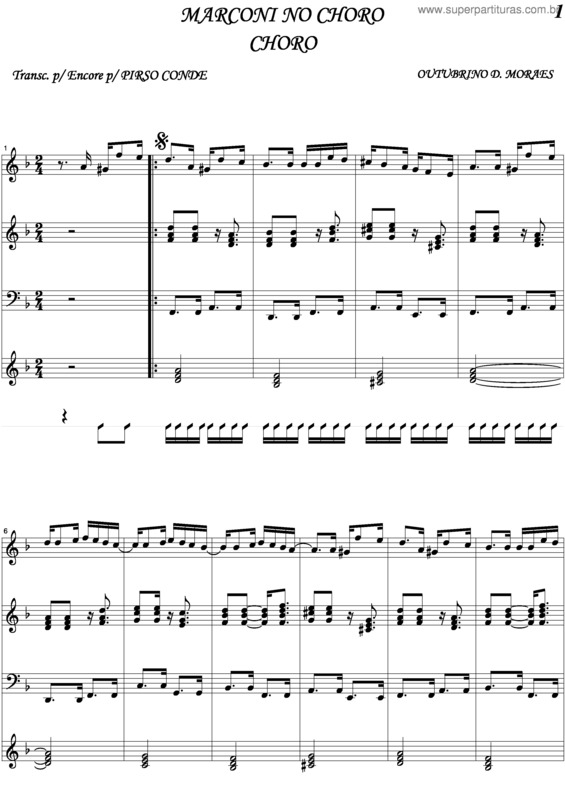 Partitura da música Marconi No Choro