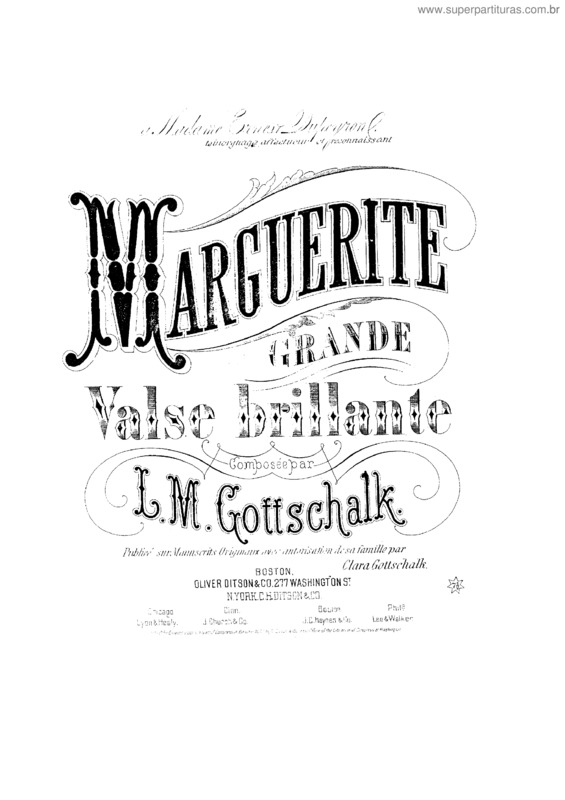 Partitura da música Marguerite