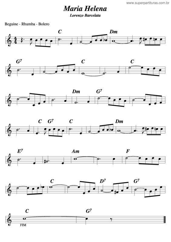 Partitura da música Maria Elena (Rumba) 2