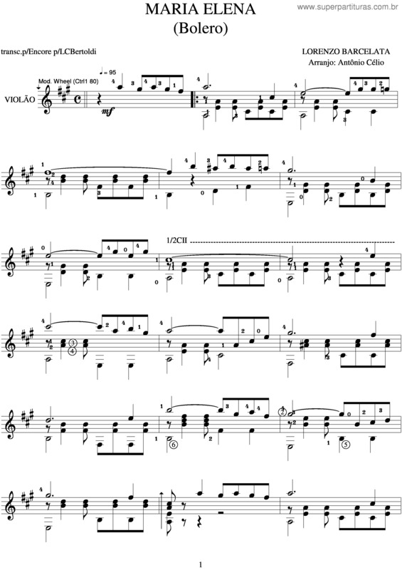 Partitura da música Maria Elena v.4