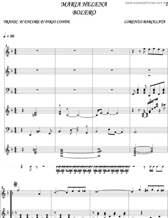 Partitura da música Maria Helena v.4