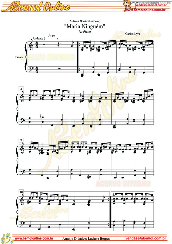 Partitura da música Maria Ninguém v.2