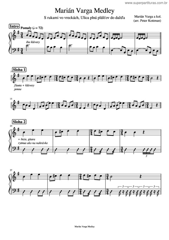 Partitura da música Marian_Varga_Medley