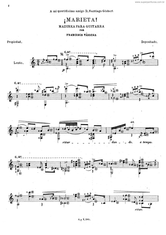 Partitura da música Marieta v.3