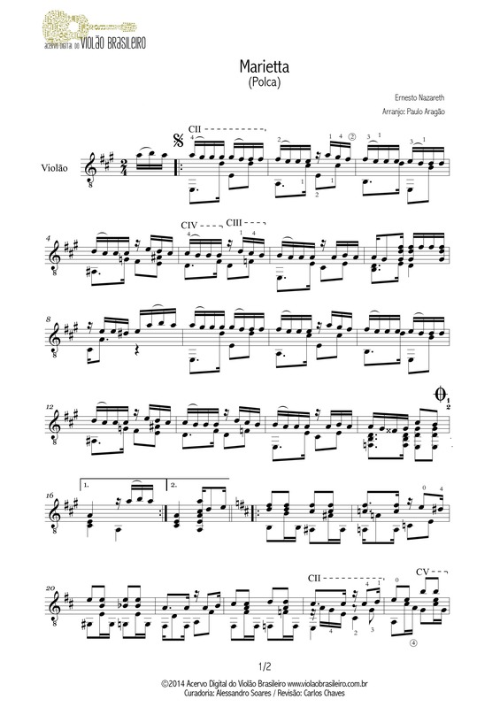 Partitura da música Marietta v.3