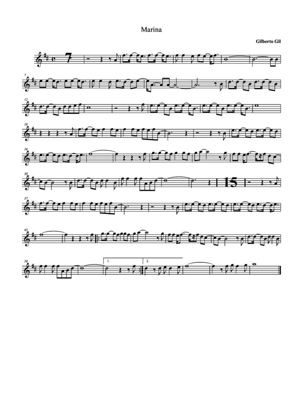 Partitura da música Marina v.7