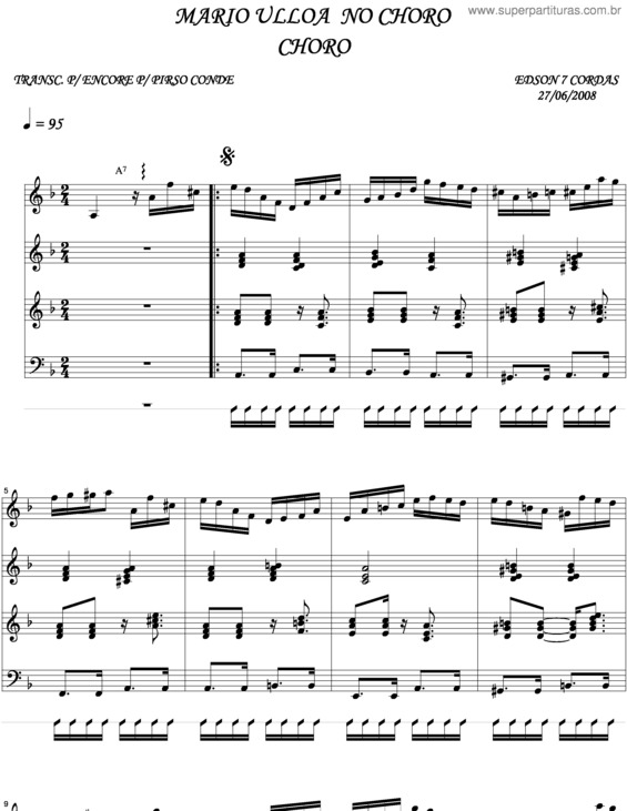 Partitura da música Mario Ulloa No Choro v.2