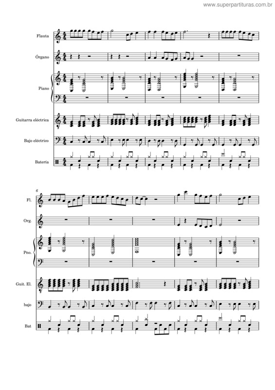 Partitura da música Mariposa Tecknicolor v.4