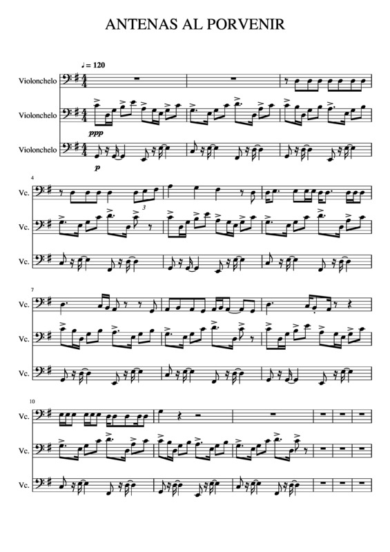 Partitura da música Mariposa v.6