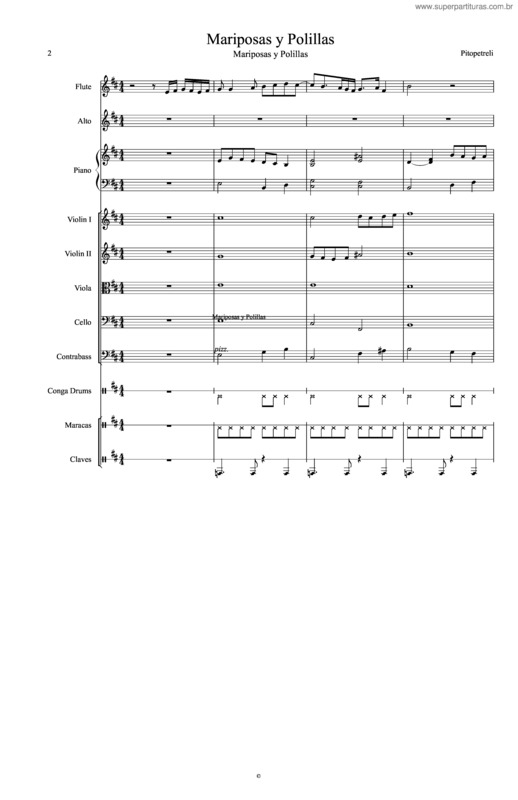 Partitura da música Mariposas Y Polillas Bolero