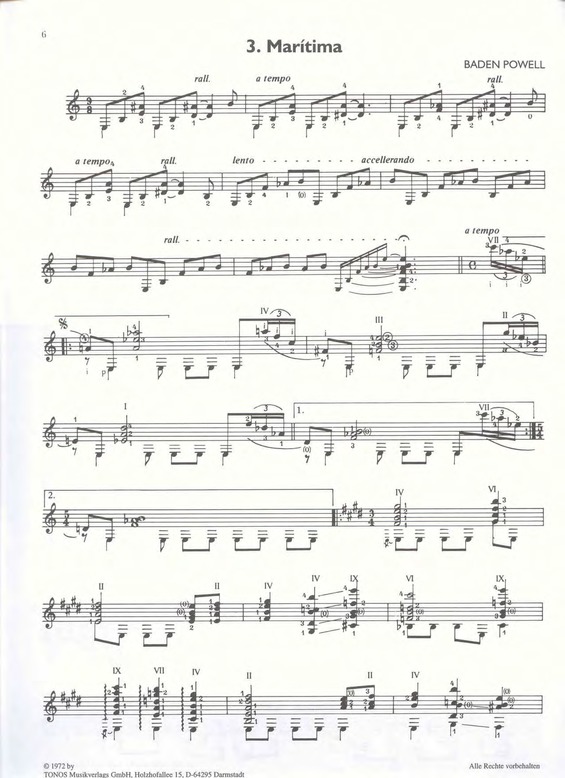 Partitura da música Marítima