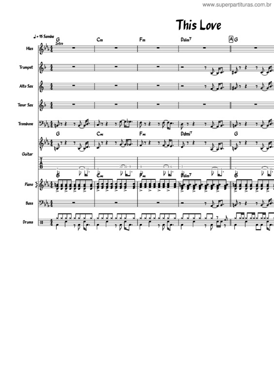 Partitura da música Maroon 5 – This Love