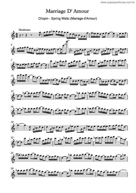 Partitura da música Marriage D` Amour - Spring Waltz