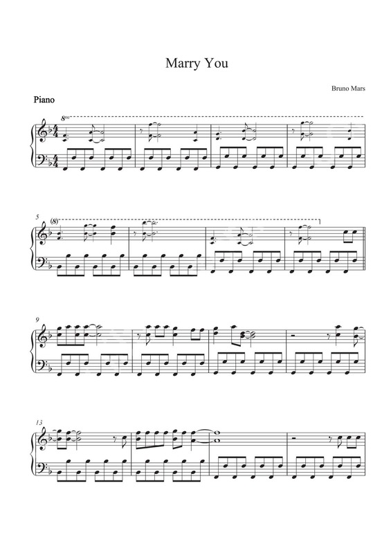 Partitura da música Marry You v.4