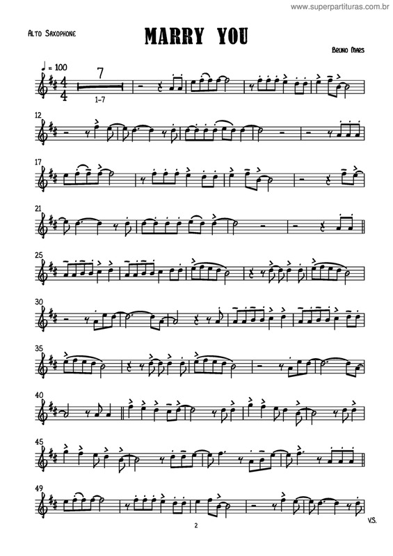 Partitura da música Marry You v.5