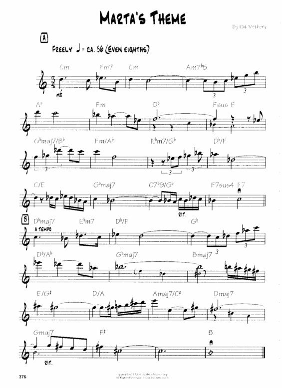 Partitura da música Marthas Theme