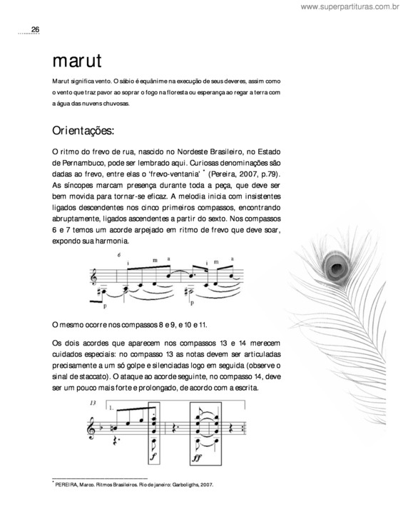 Partitura da música Marut