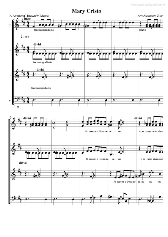 Partitura da música Mary Cristo v.2