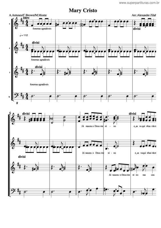 Partitura da música Mary Cristo v.3